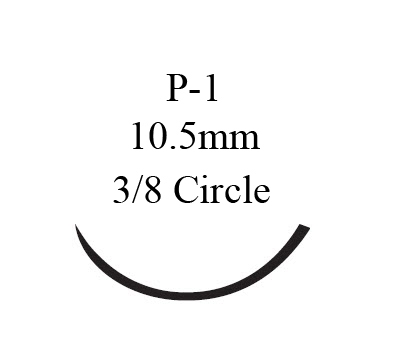 Suture with Needle Monocryl™ Absorbable Uncoated Undyed Suture Monofilament Poliglecaprone Size 5 - 0 18 Inch Suture 1-Needle 11 mm Length 3/8 Circle Precision Point - Reverse Cutting Needle by Ethicon - Suture  J & J Healthcare Systems  ID Y490G